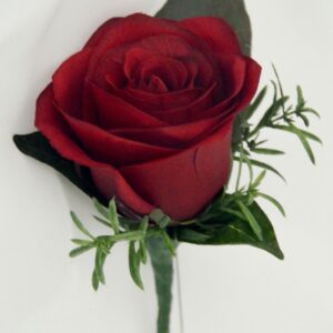 Simple Red Rose Button Hole