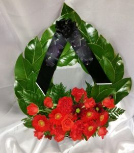 Anzac Wreath green and reds