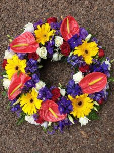Colourful wreath