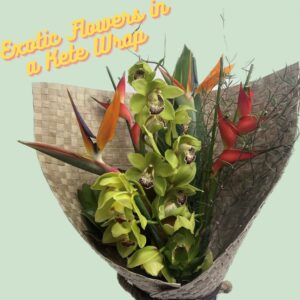 Exotic Flowers in a Kete Wrap