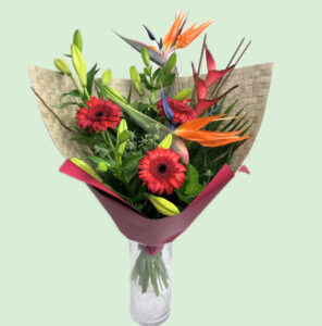 Exotic Flowers in a Kete Wrap