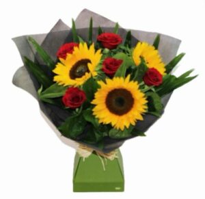 Sunflowers and Roses