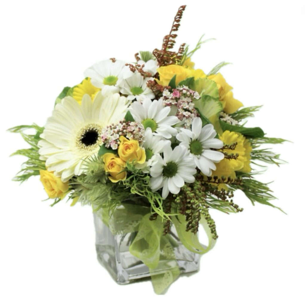 Thinking Of You Posy in a Glass Vase.