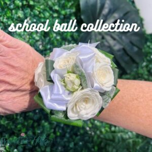 Wrist Corsage With Matching Button Hole