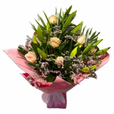 Soft Pastel Hand Tied Floral Bouquet