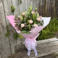 Soft Pastel Hand Tied Floral Bouquet