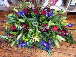 Colourful Casket Spray