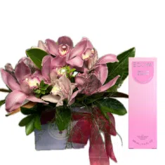 Gift Box Orchids Floral Arrangement