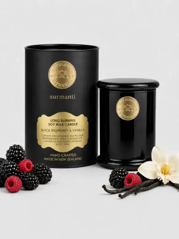 Black Raspberry candle Surmanti Black Raspberry & Vanilla Fragranced Candle - Image 1