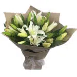Fragrant White Lily Bouquet Wraps