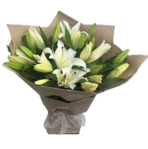 Fragrant White Lily Bouquet Wraps