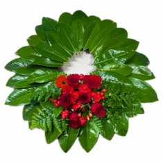 Anzac Wreath Green & Reds
