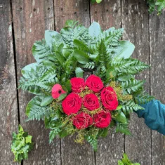 Anzac Wreath Green & Reds