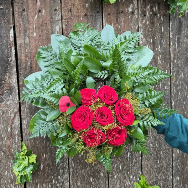 Anzac Wreath Green & Reds - Image 2