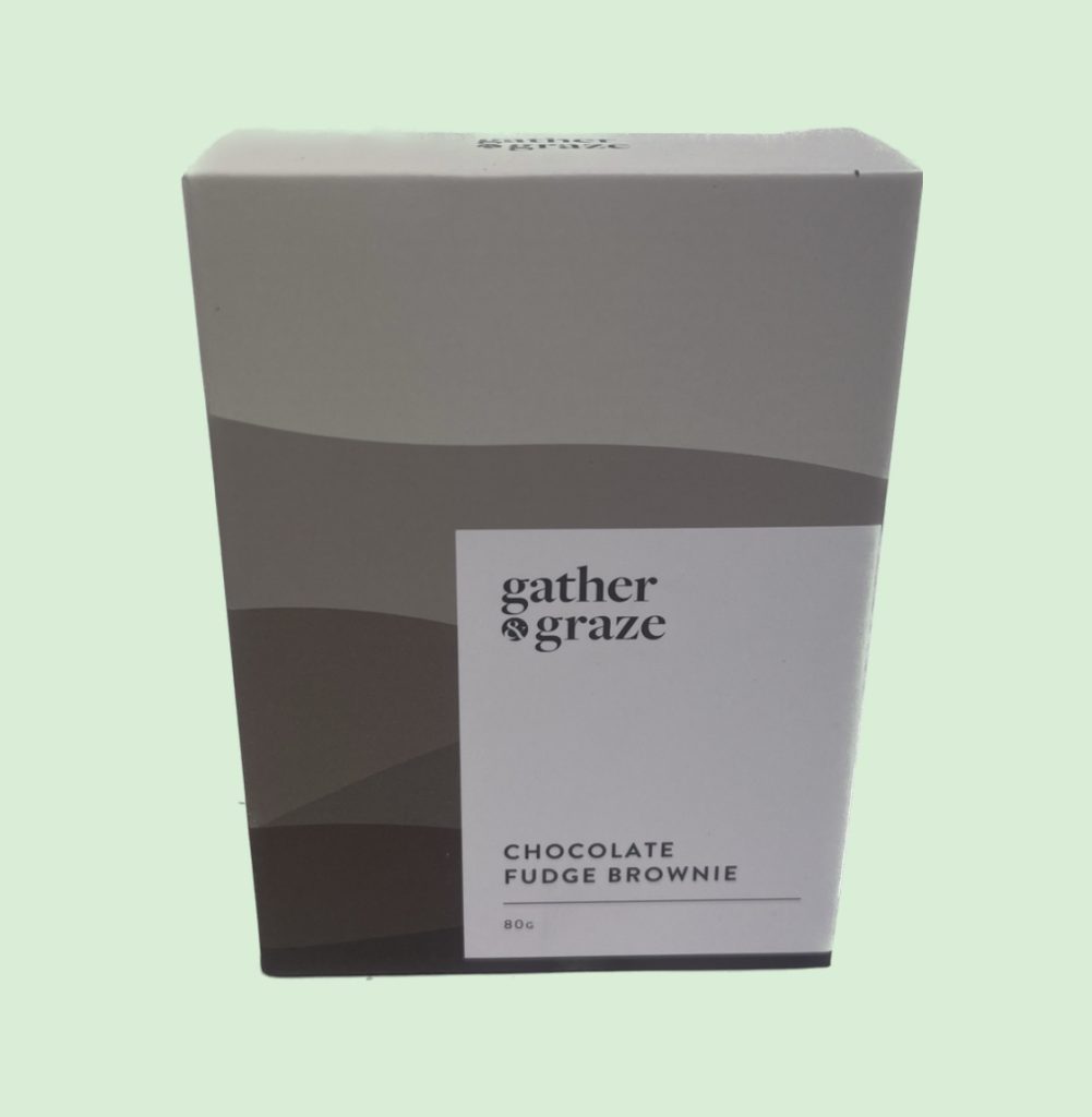 Gather & Graze Chocolate Fudge Brownie Same or Next Day Gift & Flower