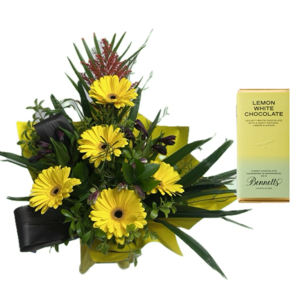 Bright-Yellow-Berbera-Flower-Arrangement