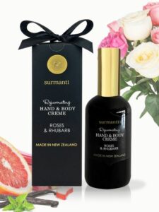 Surmanti Roses and Rhubarb luxury hand crème