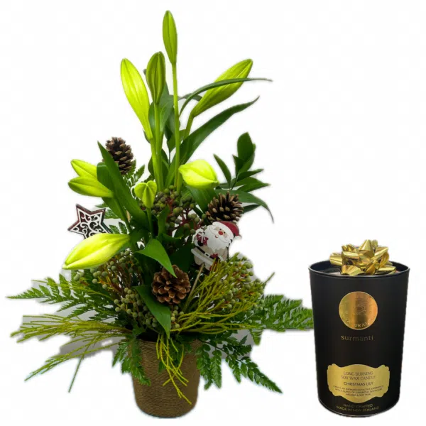 Christmas lillies Floral Arrangement
