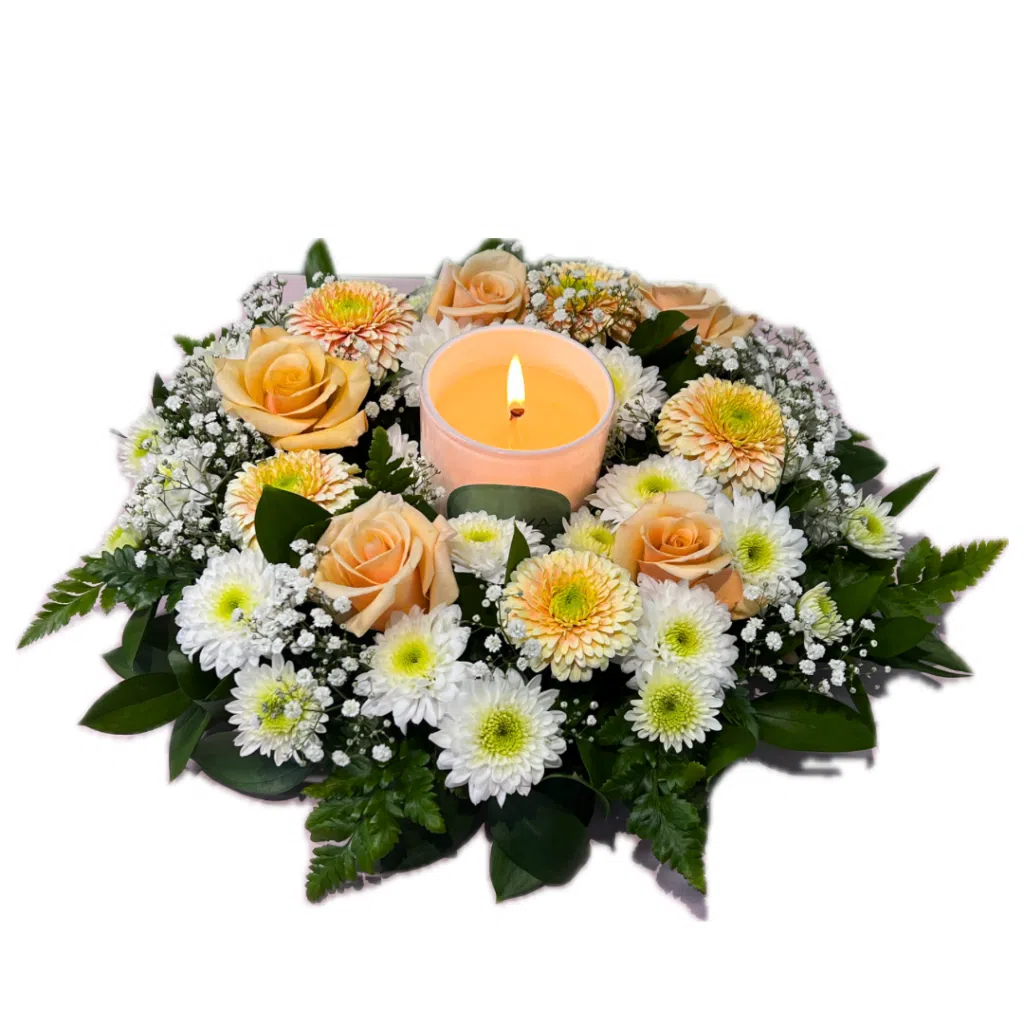 Apricot & White Wreath