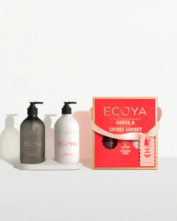 Ecoya Guava & Lychee Sorbet Bathroom Gift Set - Image 1