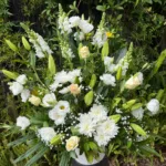 Large White Church Floral Arrangement