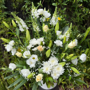 Large White Church Floral Arrangement