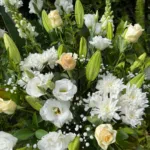 Large White Church Floral Arrangement - Image 2