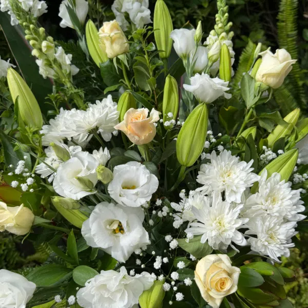 Large White Church Floral Arrangement - Image 2